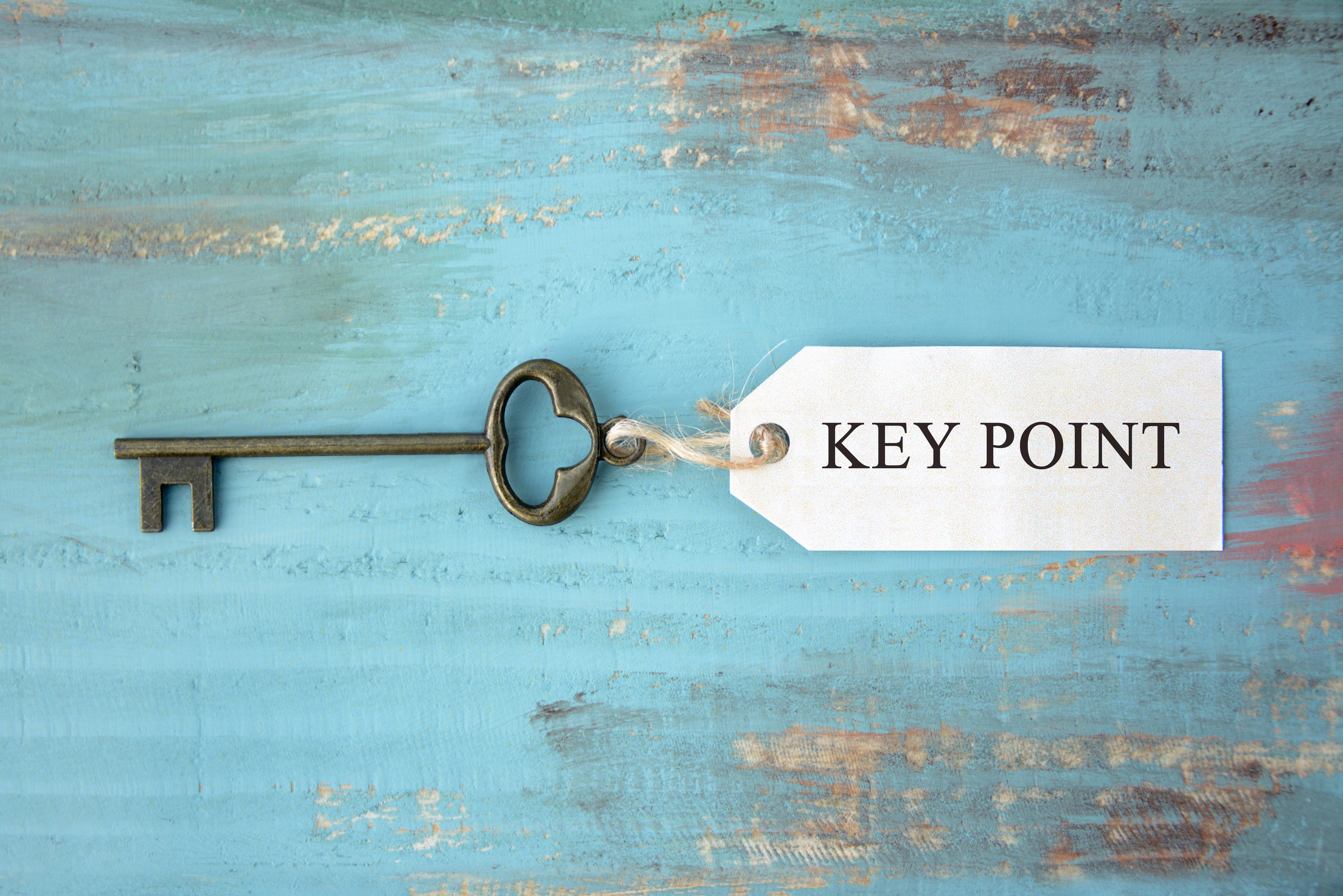 Key with tag KEY POINT words are written